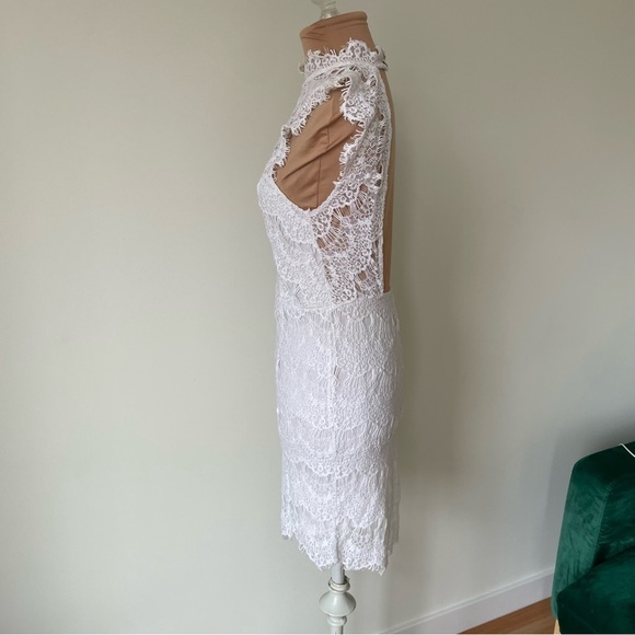 Free People Intimately White Daydream Lace Bodycon Mini Dress EUC Size XS - Picture 5 of 11
